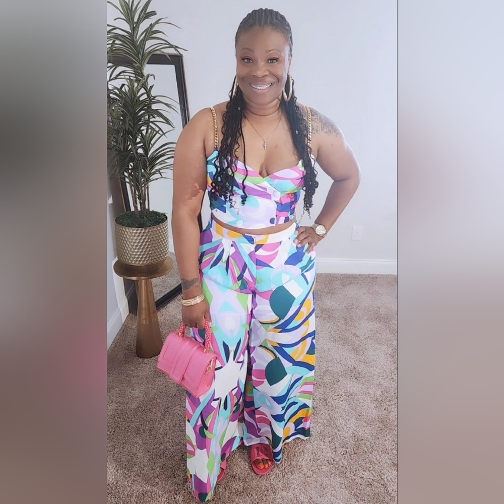 Colorful Abstract Women's Jumpsuit